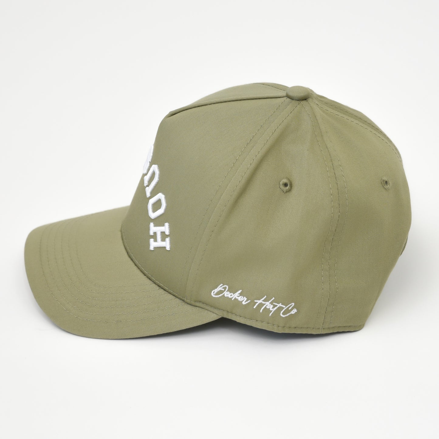 Sage with White Stitching | Pre-curved Snapback