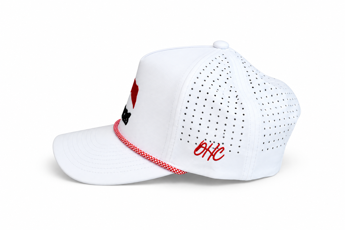 Texas Crest - White | White Premium Performance with Red/White Removable Rope | New Release