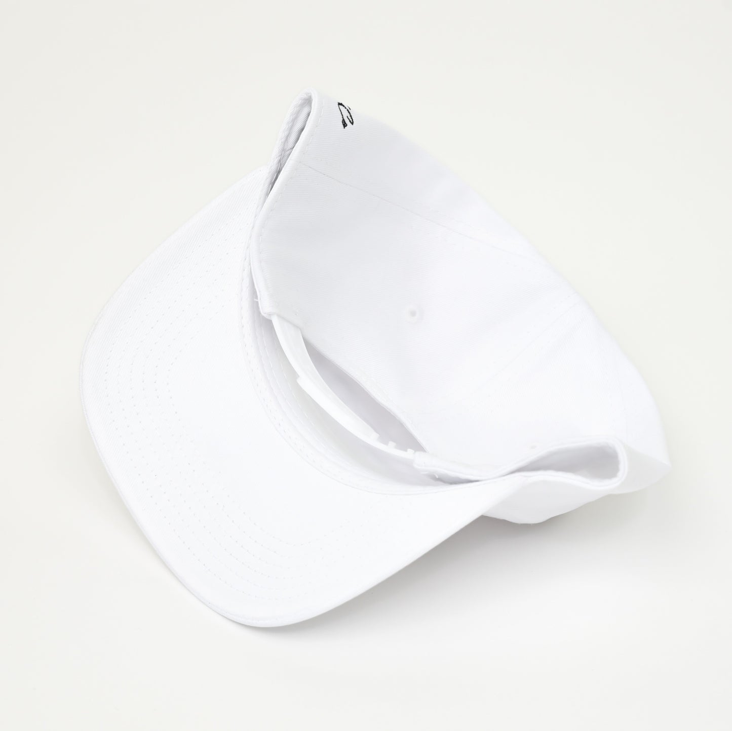 White with Black Stitching | Pre-curved Snapback