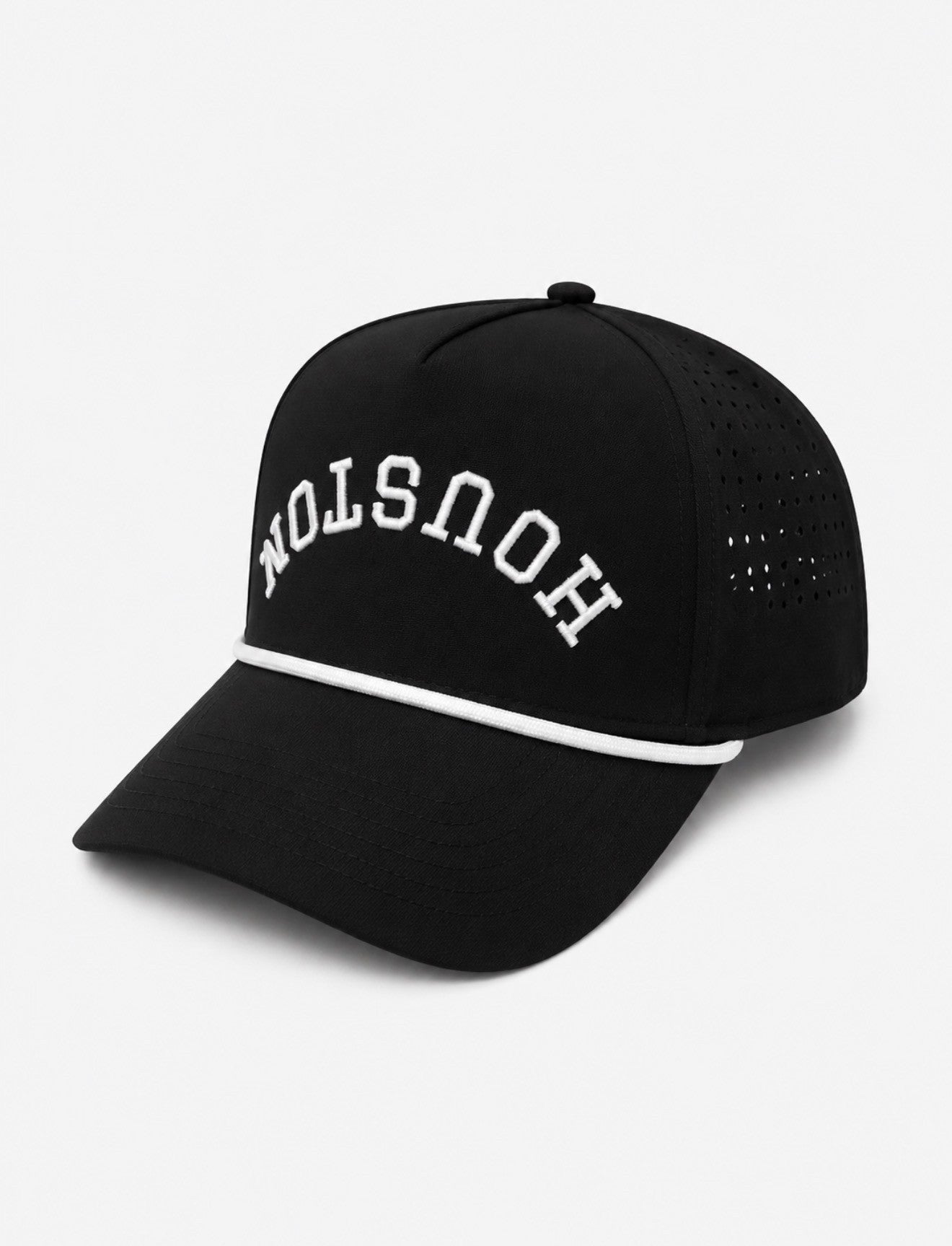 Black | Premium White Performance Snapback with White Removable Rope | BRAND NEW RELEASE