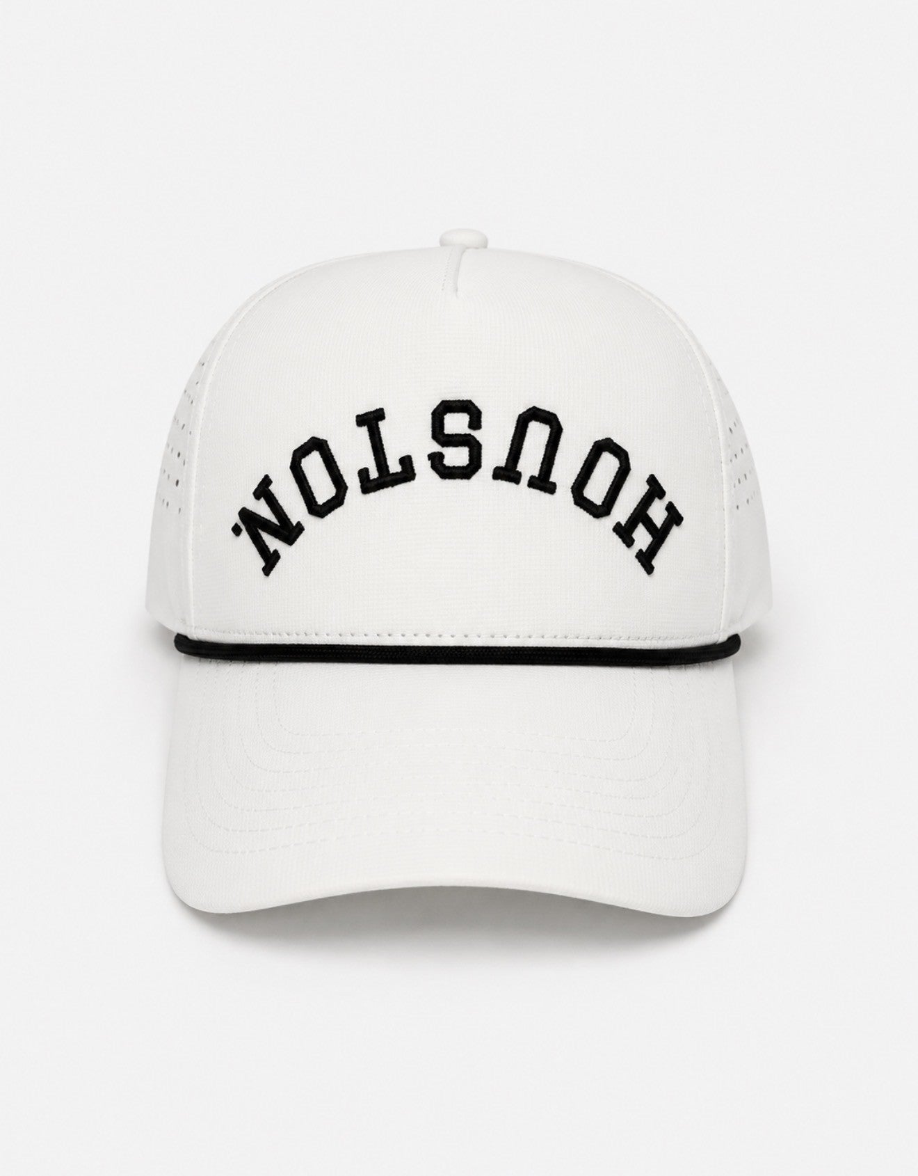White | Premium White Performance Snapback with Black Removable Rope | BRAND NEW RELEASE
