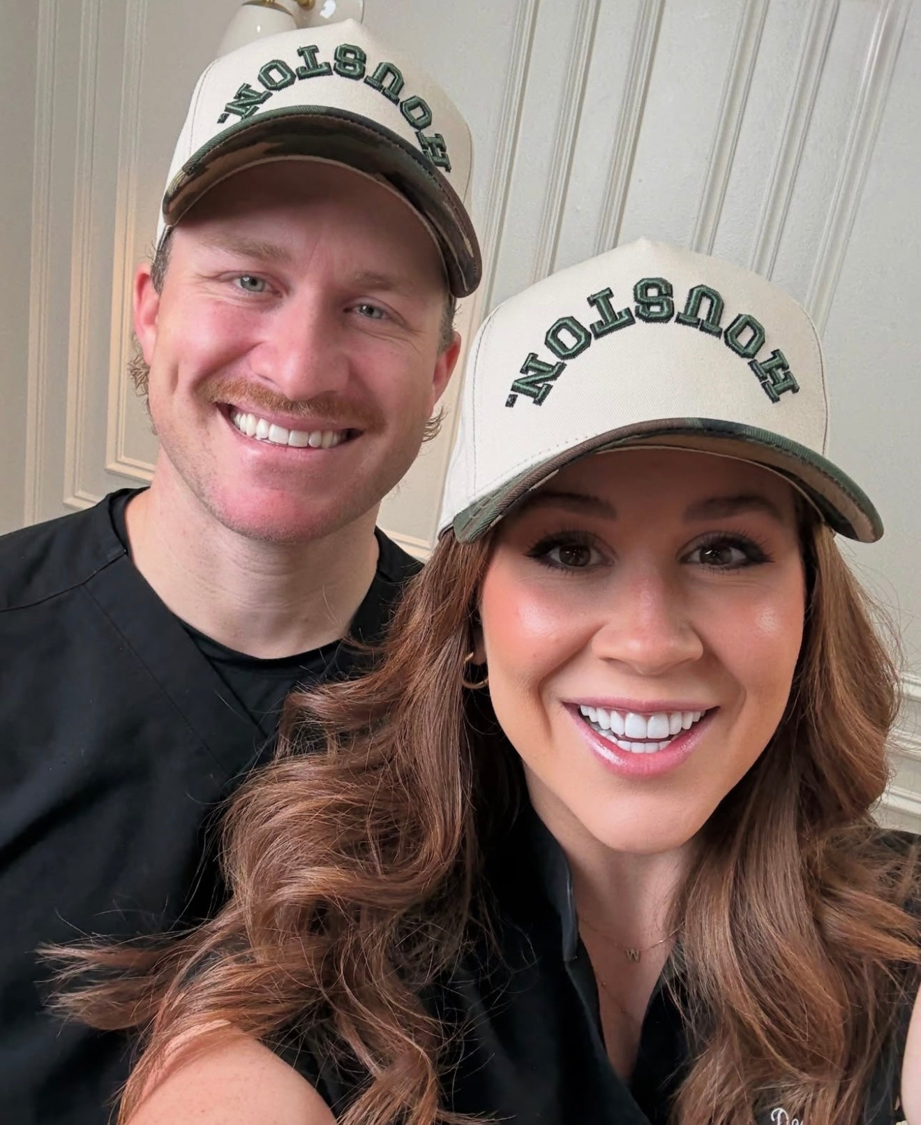 Off-White + Camo | 100% Cotton Snapback, Off-White with Camo Bill